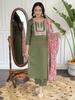 Indian Designer Kurta Pant Dupatta Set Women Bollywood Top Tunic Kurti Salwar Suit Dress