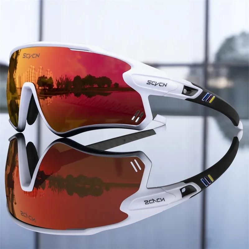 Occhiali da Ciclismo Fotocromatici SCVCN Occhiali da Sole per MTB Corsa Pesca UV400 Polarizzati Occhiali da Bicicletta Uomo Donna