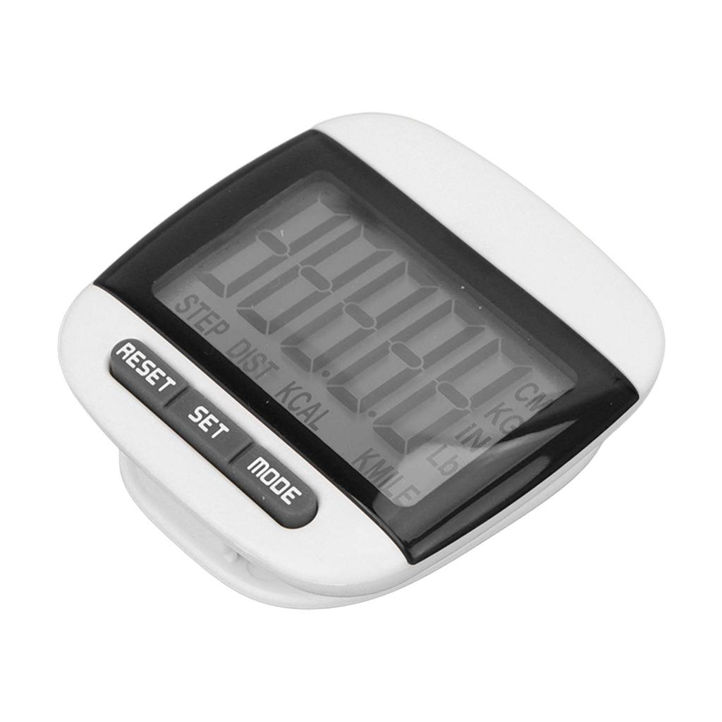 Elderly Step Counter LCD Display Clear Screen Accurate Walking Pedometer with ClipBlack