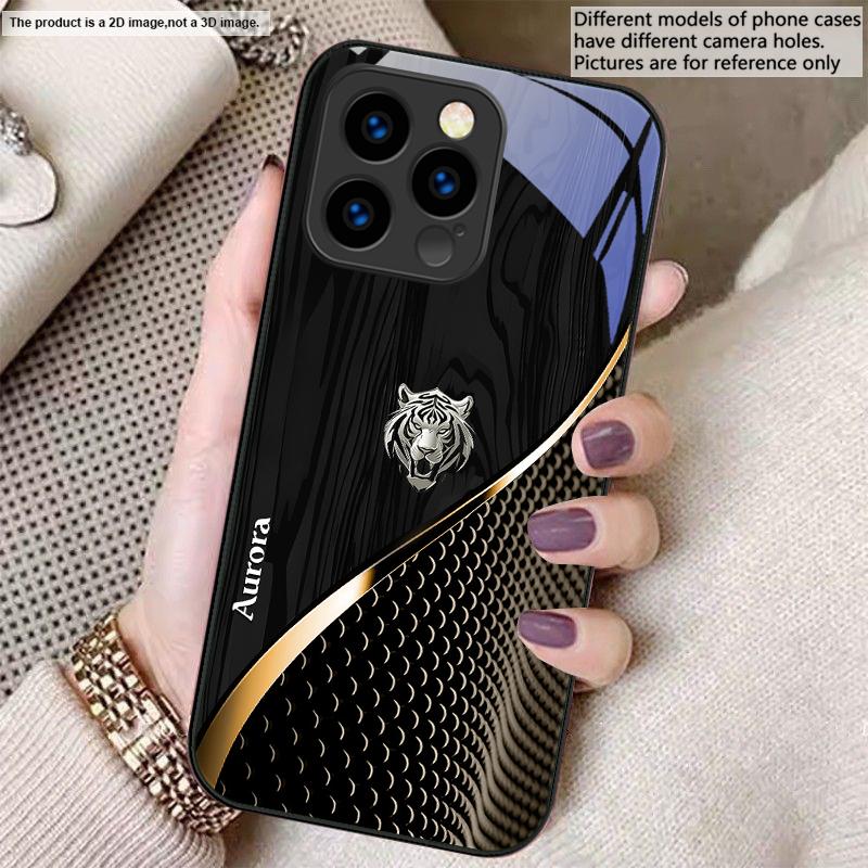 

Милый золотой тигр коричневый Для iPhone 16 E 15 14 13 Plus 12 mini 11 Pro Max 11Pro XR Xs X 7 8 Plus 16E Закаленное стекло Чехол для телефона iPhone 13 mini