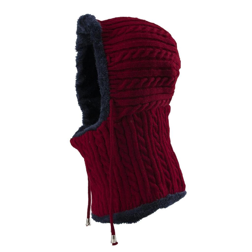 Pull tricoté en peluche pour femmes, pâte frite torsadée, écharpe une pièce, chapeaux d'oreilles en laine, hiver