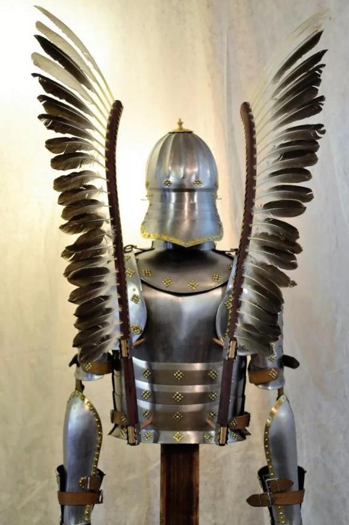 Polnisches Edler Ritter Kostüm Set mit Helm für Cosplay LARP Renaissance Veranstaltungen