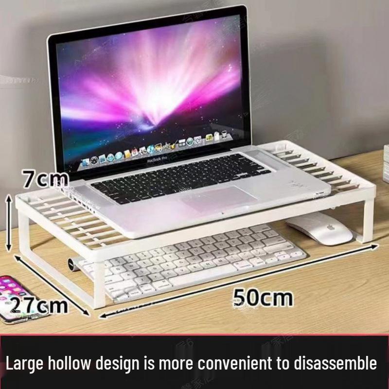 Student Laptop Cooling Riser Stand with Hollowed-Out Design
