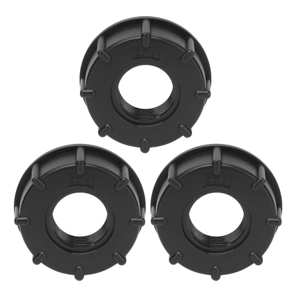 Connecteur de réservoir IBC 3 pièces, filetage grossier, adaptateur de vidange de tuyau, raccord en plastique, diamètre intérieur 60 mm, G1