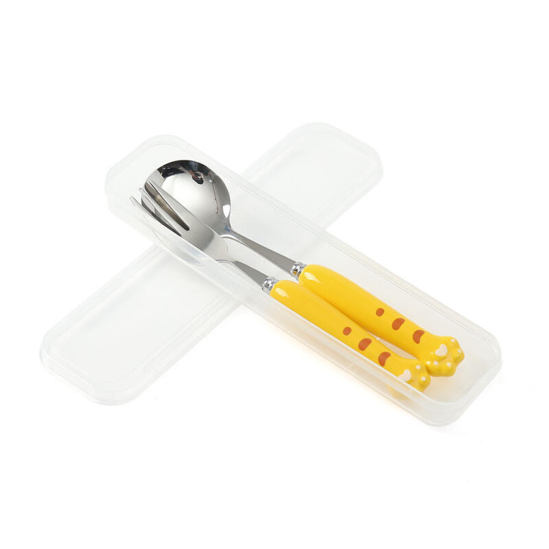 Kookkookhorang Bärbar Gaffel- och Skedset (Gul)