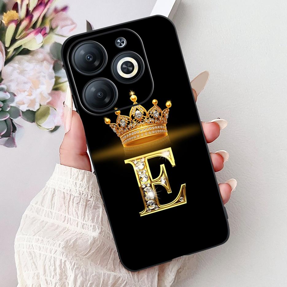 For Infinix Smart 8 Case X6525 Luxury Letters Cover Shockproof Soft TPU Phone Case For Infinix Smart 8 Pro Smart8 HD Shell Coque