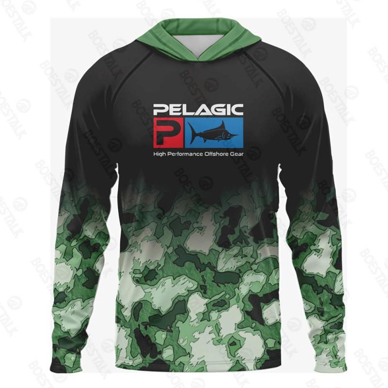 Mens Quick-Dry UV Protection Fishing Hoodie Long Sleeve Outdoor Sport Shirt Summer Fall