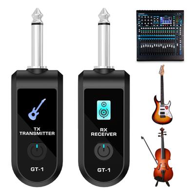 2.4G Drahtloser Gitarren-Audio-Sender Empfänger Gitarren-Drahtloses Übertragungssystem für Gitarre Bass E-Instrumente