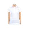 Full Print Short Sleeve Polo Shirt Women Tops White GWJT06818-0000