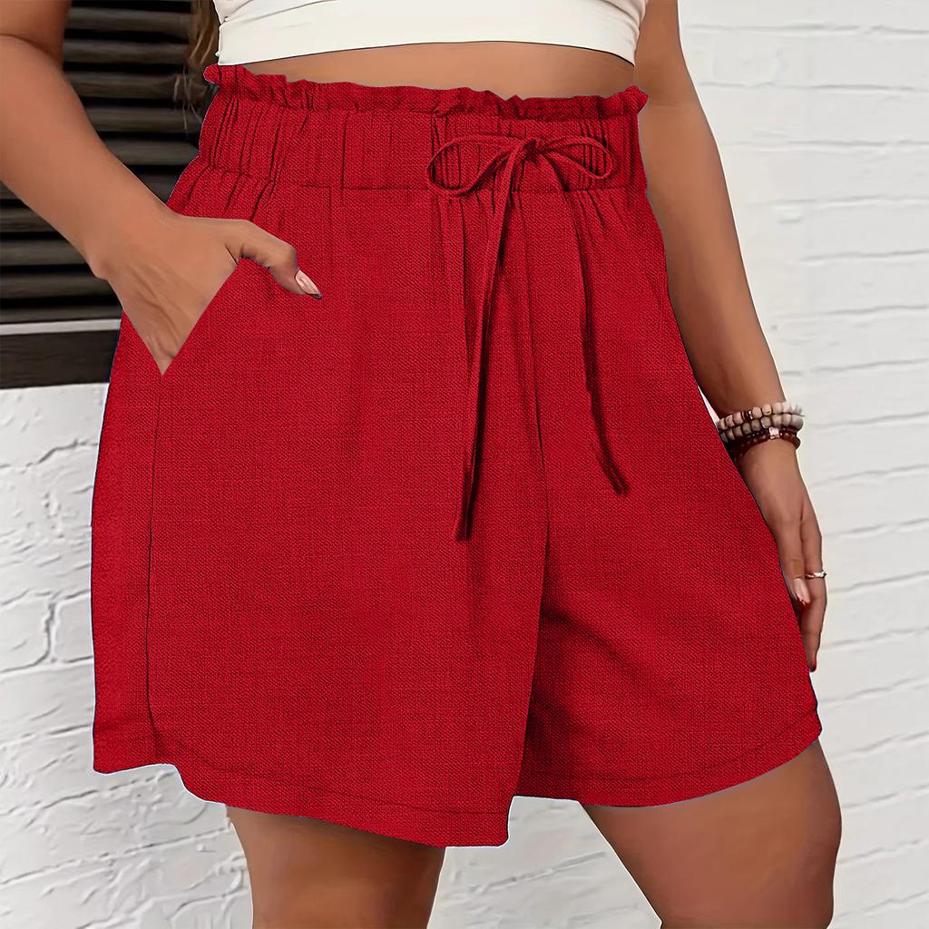 Damskie szorty na co dzień, letnie, kolorowe, ze ściągaczem, plażowe, z luźnymi kieszeniami