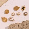 MamacitaSlay Diy Vintage Lady's Portrait Crocodile Pear Heart Natural Shell Whale Tail Waterproof Charms for Jewelry Making