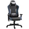Sedia Da Gaming Reclinabile a 150° Con Funzione Dondolo, In Tessuto Effetto Lino, 66x53x128-138 Cm, Grigio