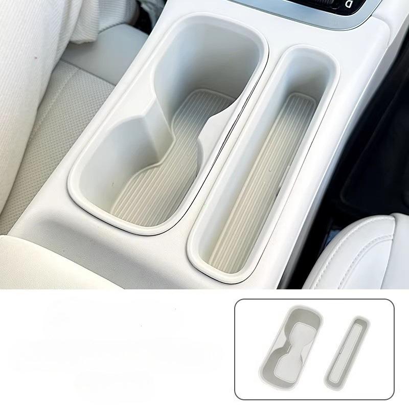 Pour Geely EX2 / Proton EMA S 5 2026 : Boîte de rangement en silicone pour porte-gobelet, organiseur de console centrale, plateau antidérapant pour p