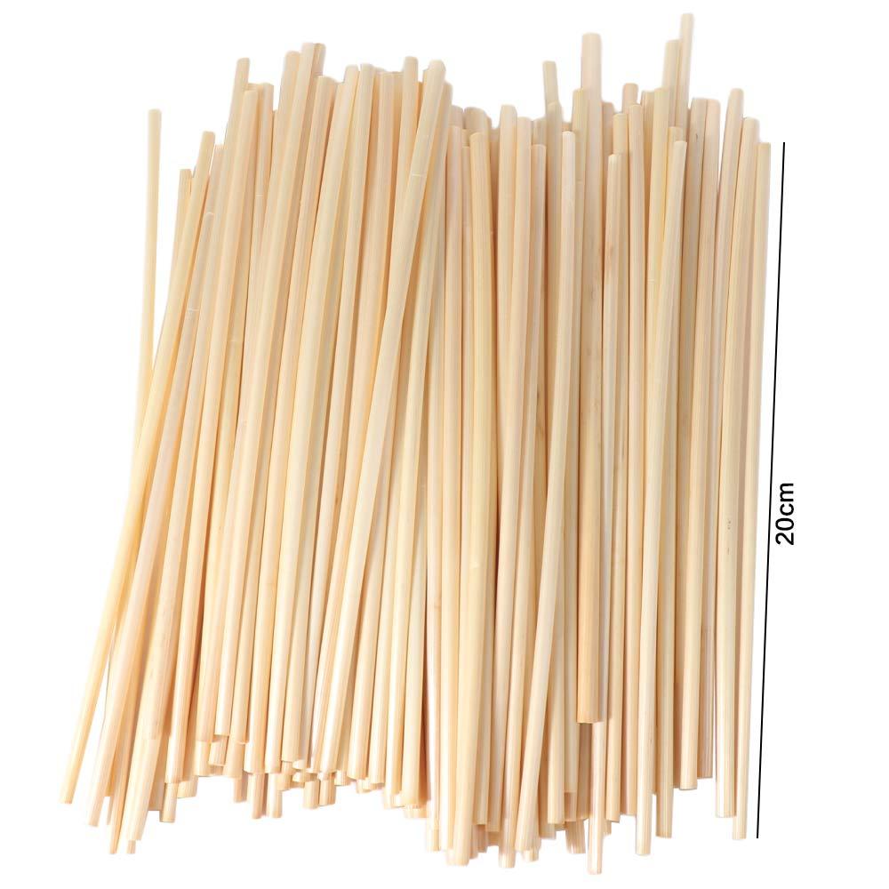 100Pcs Disposable Environmentally Straws 20cm Degradable Straws Wheat Drinking Straws Bar