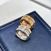 Hot Brand Vintage Women's Rings Luxury Jewelry For Women Diamond Designer Fashion Pure 925 Silver Lady Party Wide Plate Rings