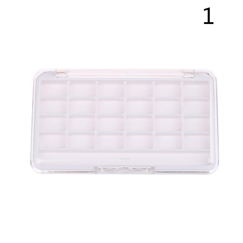 

24 сетки Diy Пустая палетка теней для век Палетка румян Помада Пудра Держатель Чехол белый