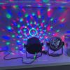 Voice-Controlled LED Crystal Magic Ball: Colorful Rotating Stage and Laser Light with Remote Control