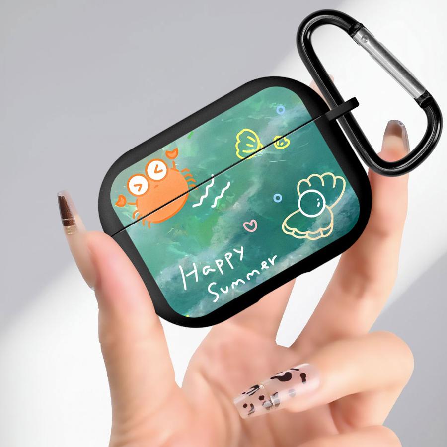 

Case For Airpods Pro2 4 Pro 2 Pro3 3 1 Soft Earphone Cases Cover Crab Happy Airpods 2
