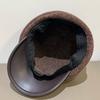 Snowy Neil Beanie Newsboy Hat Women'S Korean-Style Vintage Retro Multi-Purpose Leather Hat Brim
