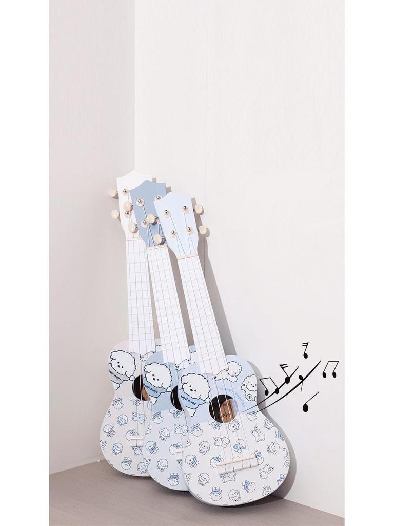 Charming Line Art Ukulele - Entry-Level Instrument for All Ages