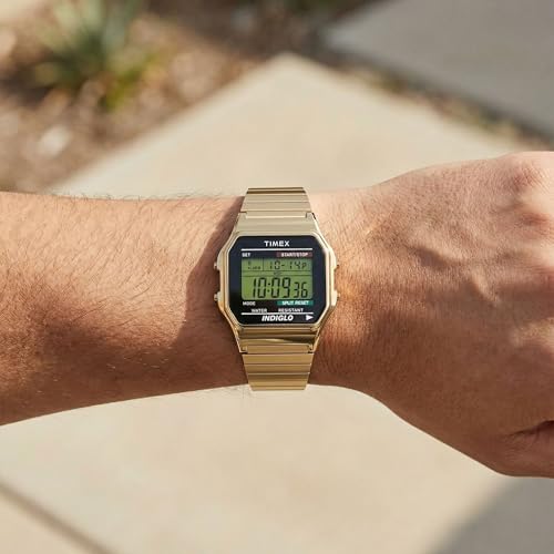 TIMEX Unisex Classic Digital Gold Watch T78677 [Parallel Import]