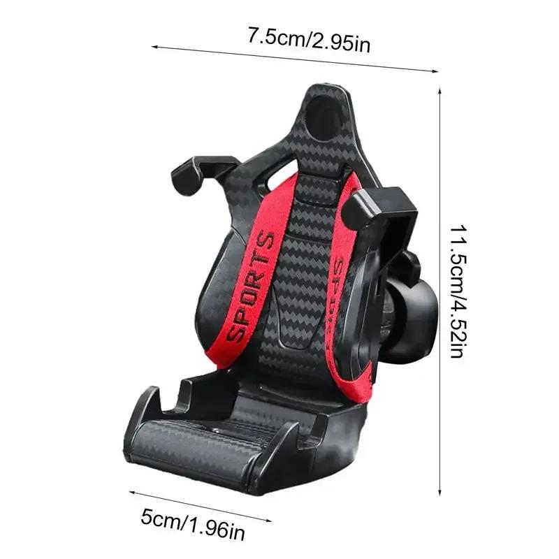 Racing Seat Shape Car Phone Holder Auto Air Vent Mobile Phone Clip 360 Degree Rotatable Car Cellphone Rack for Car Interior