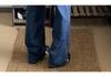 Spring/Autumn 2025 Women's High-Waisted Embroidered Retro Blue Wide-Leg Jeans