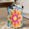 1pc Bohemian Mandala Print Laundry Basket | Large Capacity Round Storage Bin With Sturdy Handles, Suitable For Bedroom, Bathroom, And Laundry Room - D