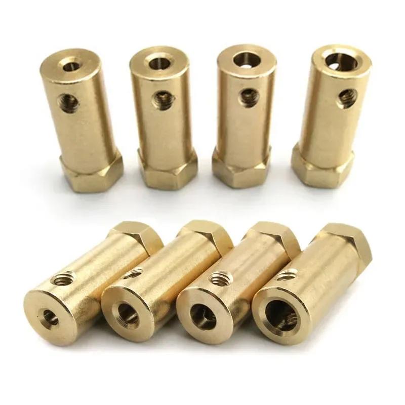 10pcs Shaft Coupling 3-8mm Brass Hexagon Motor Shaft Coupler Connector Sleeve 3D Printers Stepper Motor Transmission Coupler 7mm-10pcs