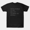 Cotton Teeshirt Man Fashion T Shirts Intelligence Is The Ability To Adapt To Change T Shirt Male Oneck Short Sleeve Casual Tops