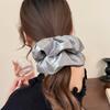 Elástico de Cabelo Feminino Cor Pura Estampa de Camélia Alta Elasticidade Corda de Cabelo Cetim Liso Scrunchy de Cabelo Acessório de Cabelo Sem Danos