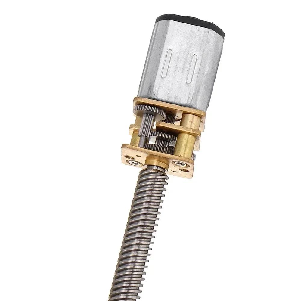 T5 Fast Thread N20 Decelerating Motor 160MM Long Screw Stainless Steel Flanged Various Rotating Speed