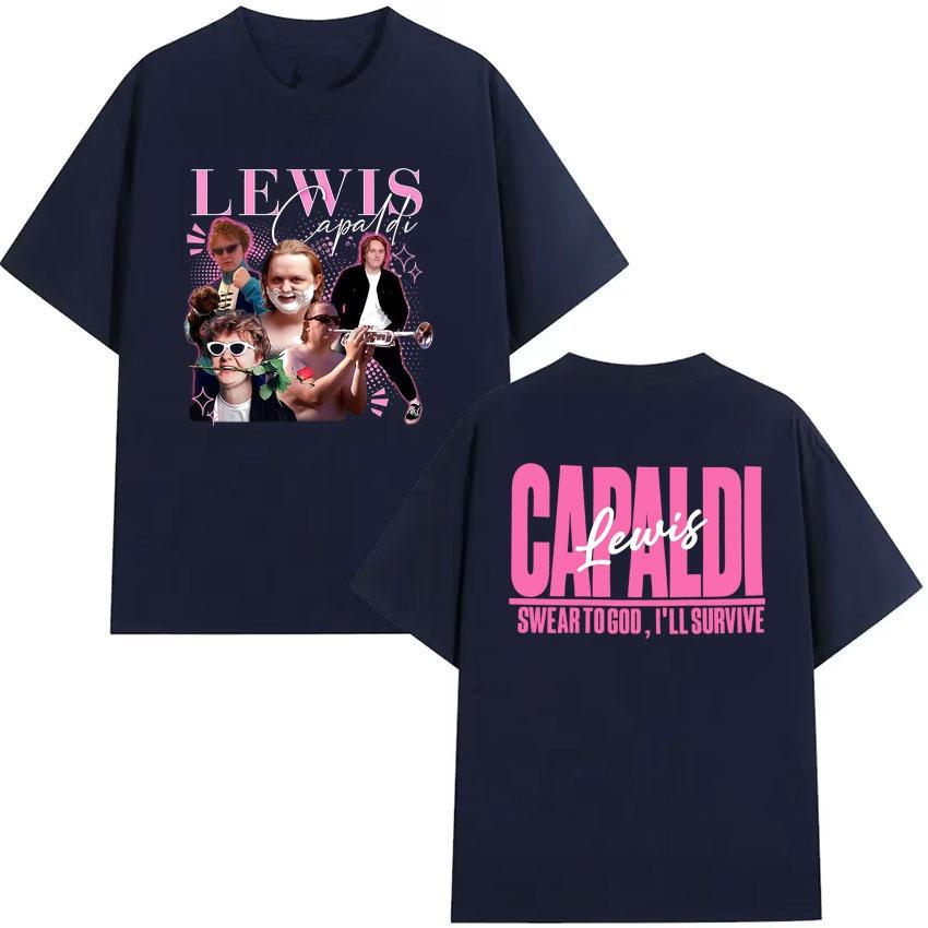 

2026 Spring/Summer Fashion Singer Lewis C-Capaldi World Tour Unisex s Women Gothic Super Tshrit Comfort Tide Short-sleeved Shirt S