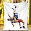 wrestling Theme Printed Blanket - Perfect for Couch, Bed, Travel & Outdoor Use | Machine Washable, Cozy & Durable.