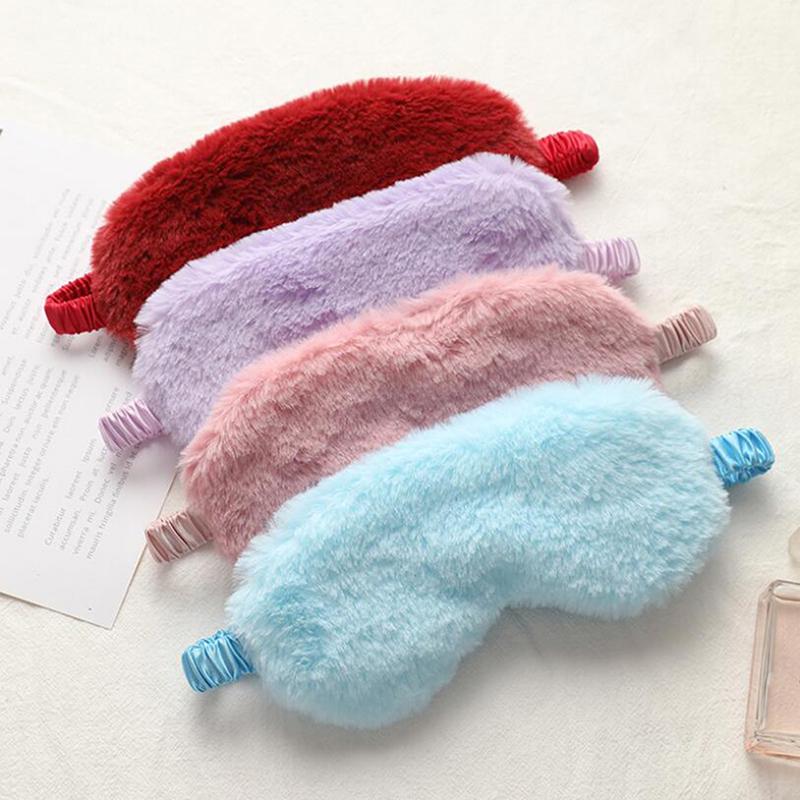 Sleeping Eye Mask Sleeping Blindfold Soft Plush Eye Cover Eyepatch Nap Eyeshade