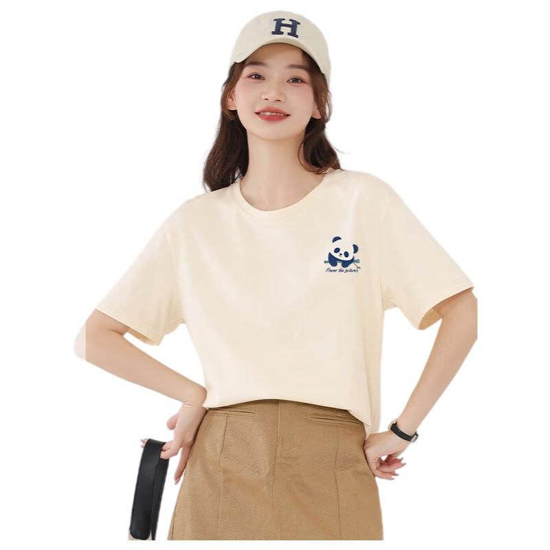 MJ STYLE Pure Cotton Short-Sleeve Unisex T-Shirt Loose-Fitting Casual Versatile Skin-Friendly Breathable Undershirt