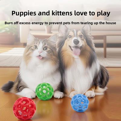 Evcil Hayvan Oyuncağı Topları, Dayanıklı Diş Temizleme Çıngırakları, Oyuklu Toplar, Kendi Kendine Eğlence ve Sıkıntı İçin Köpek Oyuncakları, Yavru Köpekler İçin Etkileşimli Köpek Topları