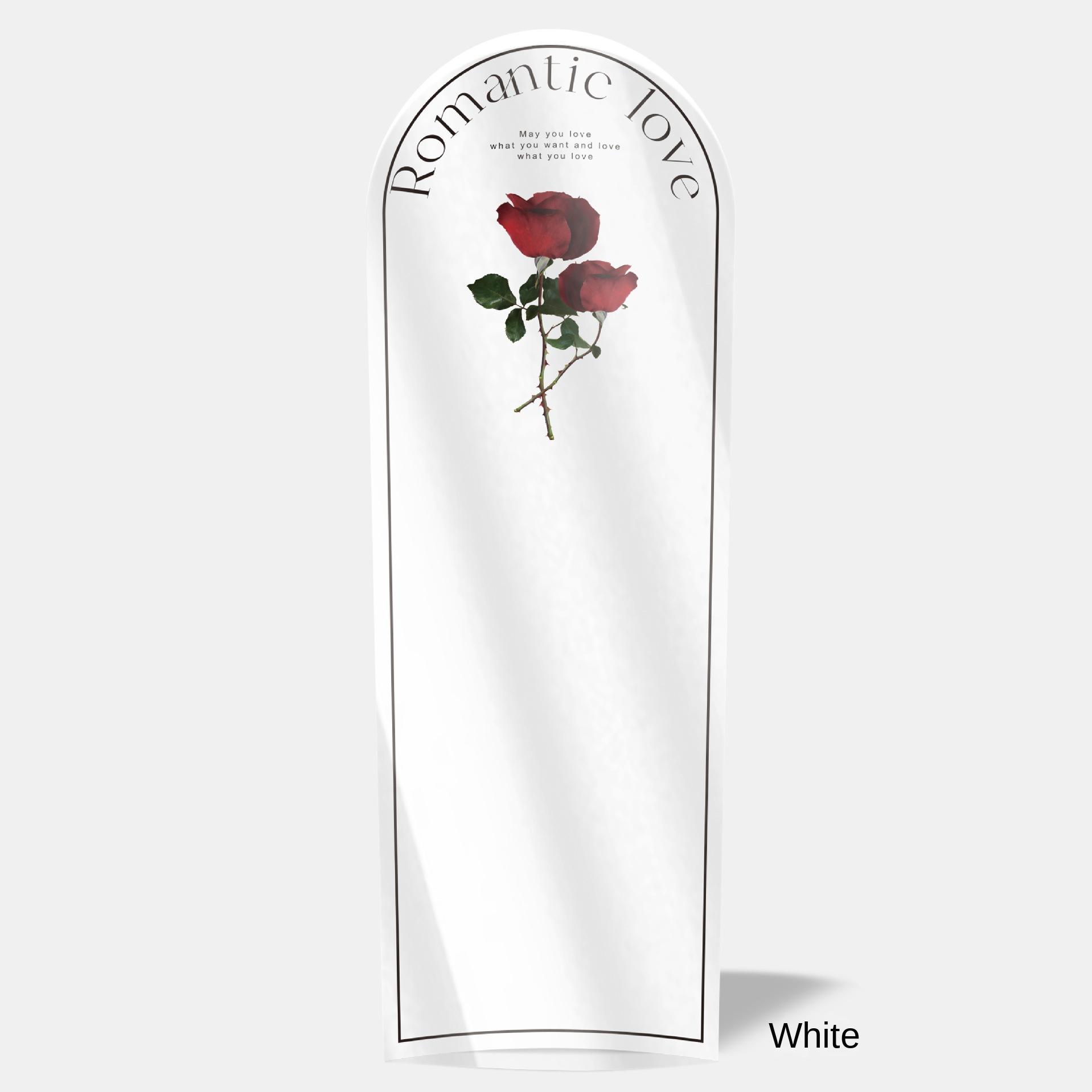 

20pcs Valentine s Day Rose Straight Tube Single Branch Bag Flower Packaging Transparent Flower Bouquet Diy Packaging Christmas белый