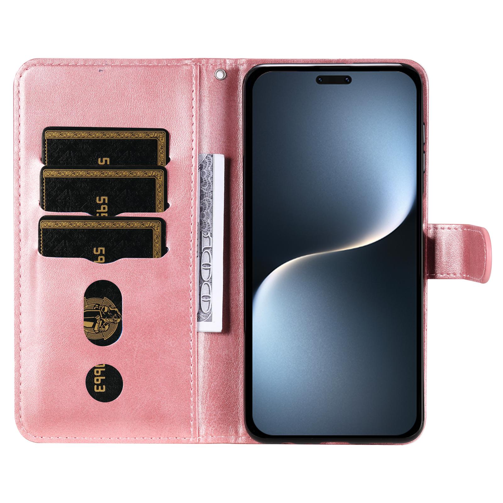 

For Honor Magic7 Pro 5G Case Zipper Wallet Calf Texture PU Leather Phone Cover Black