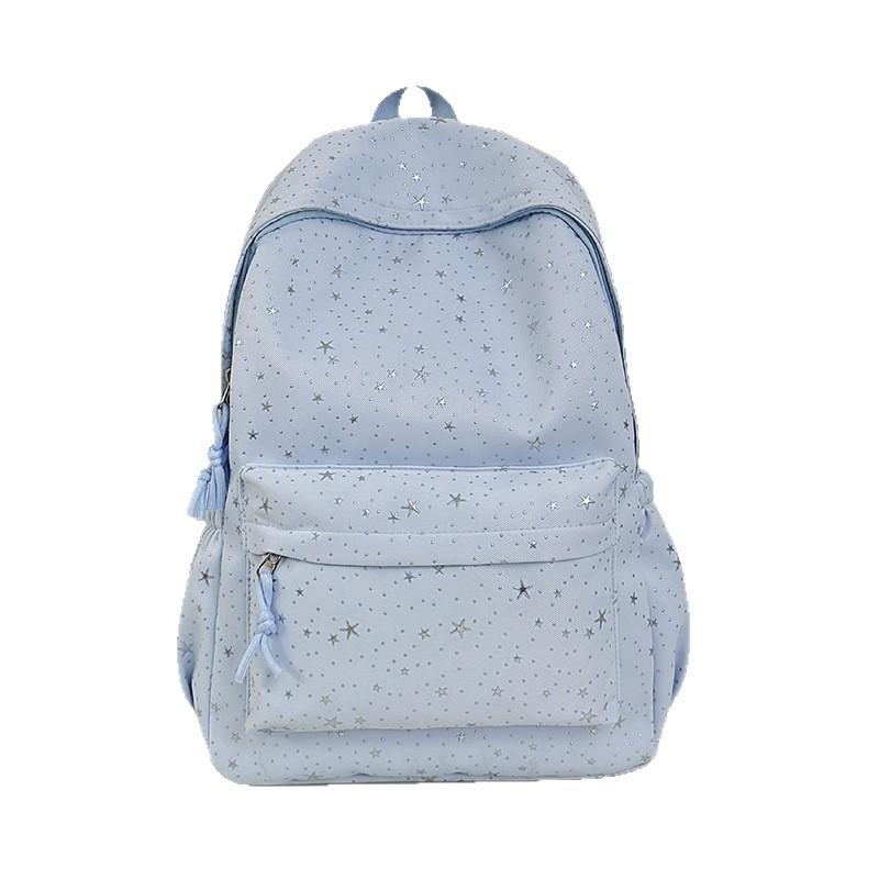 Schoolbag schoolbag new 1011 hot stamping three-dimensional star printing high school students large capacity fresh and sweet casual backpack
