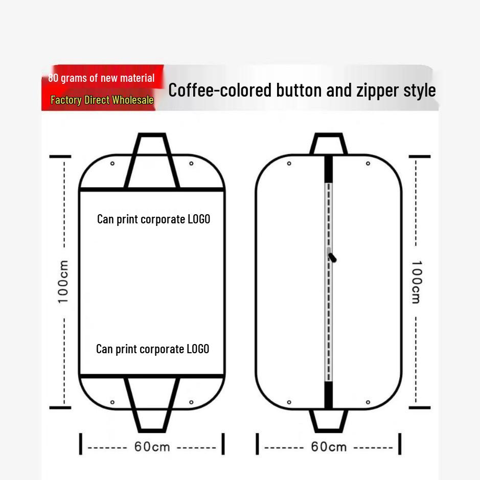 Foldable Non-Woven Dustproof Suit & Coat Bag for Travel and Storage