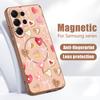 Cute Candy Love Heart Case For Samsung S26 S25 Ultra S24 Plus S23 FE S22 Ultra A55 A56 A17 A37 A57 5G Skin Feel Hybrid TPU+PC Magnetic Phone Cover