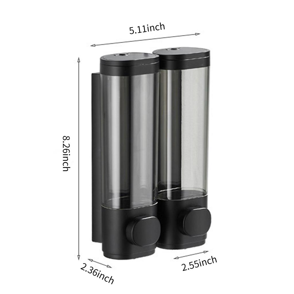 Manual Soap Dispenser Wall Mounted Hand Press Soap Dispenser for Bathroom Dish Liquid Lotion Shower Gel Shampoo Hotel Kitchen