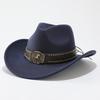 Curled Cowboy Hat Personalized Accessories, Western Cowboy Hat, Men's and Women's Outdoor Mountaineering Sun Hat, Woolen Hat