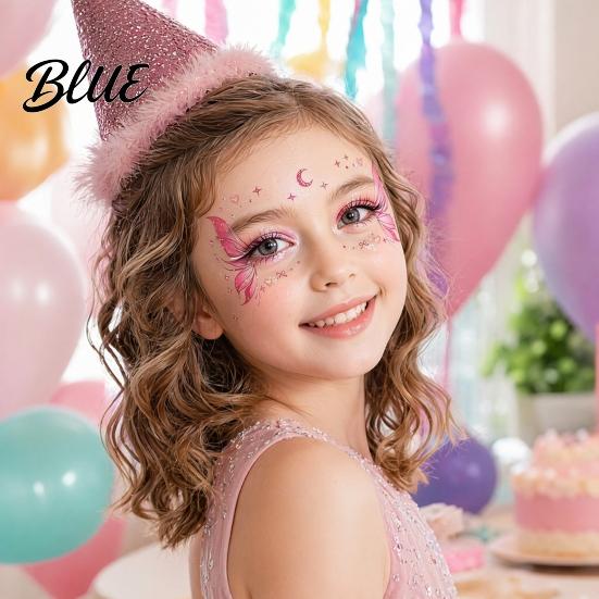 Easy Butterfly Makeup Decals 5 Sheets Glitter Eye Stickers Temporary Face Tattoos