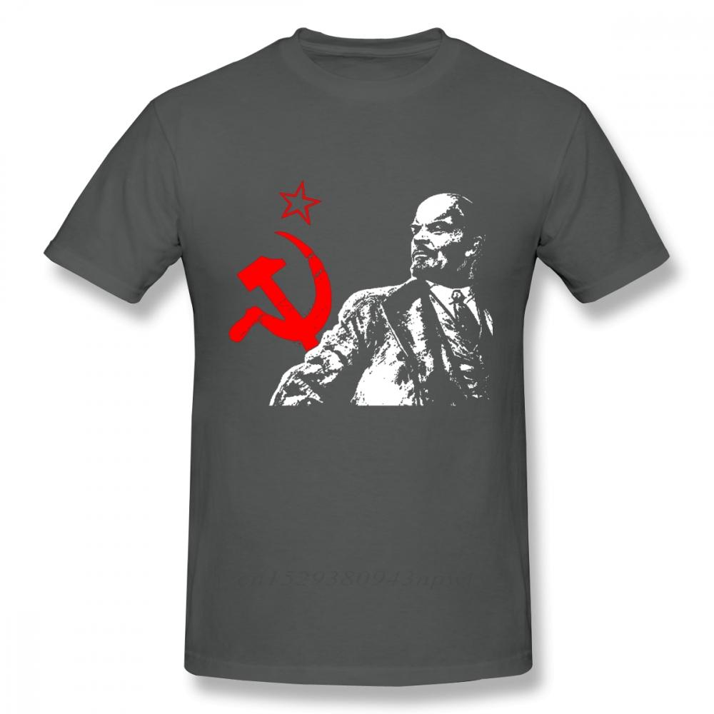 Ussr Red Soviet Union  Communist Lenin T Shirt Male Streetwear Short Sleeve Cotton Big Size Homme Tee shirt