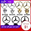 Autoaufkleber Für Mercedes Benz Stern Motorhaube - Emblem für Autohaube Vorne Chrom Logo Haubenmarkierung für Benz C E S Klasse W204 W205 W21