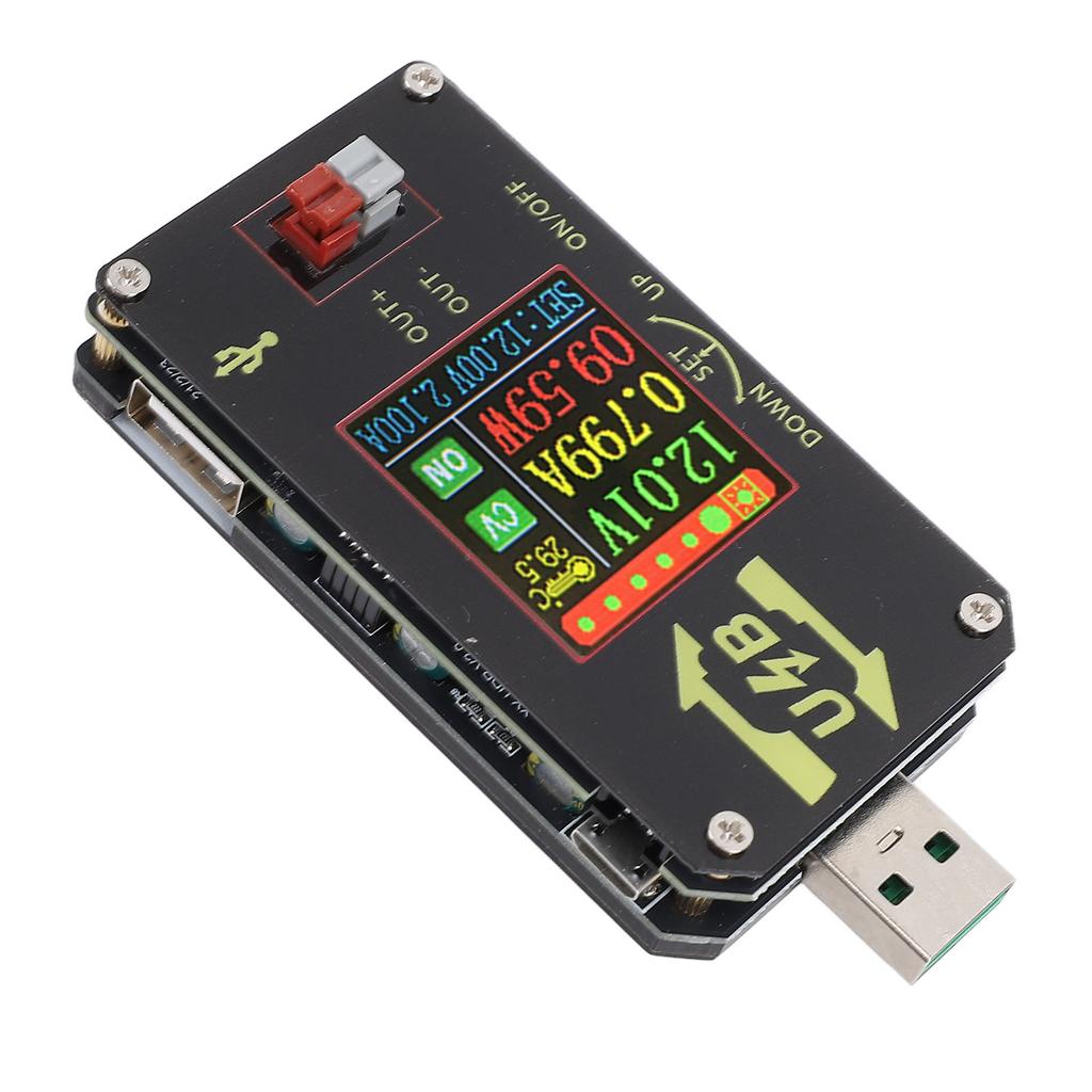 USB C Power Meter 1.44 Inch LCD Color Screen Voltage Current Load Tester DC3.515V Input