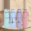 1PC Compass Cross Minimalist Line Art Print 750ml Portable Sports Water Bottle Leakproof Gym Outdoor Travel Drink Cup