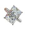 Women's Simulated Diamond Ring - Extra-Large, Shiny, Light Luxury Wedding Band In Stock